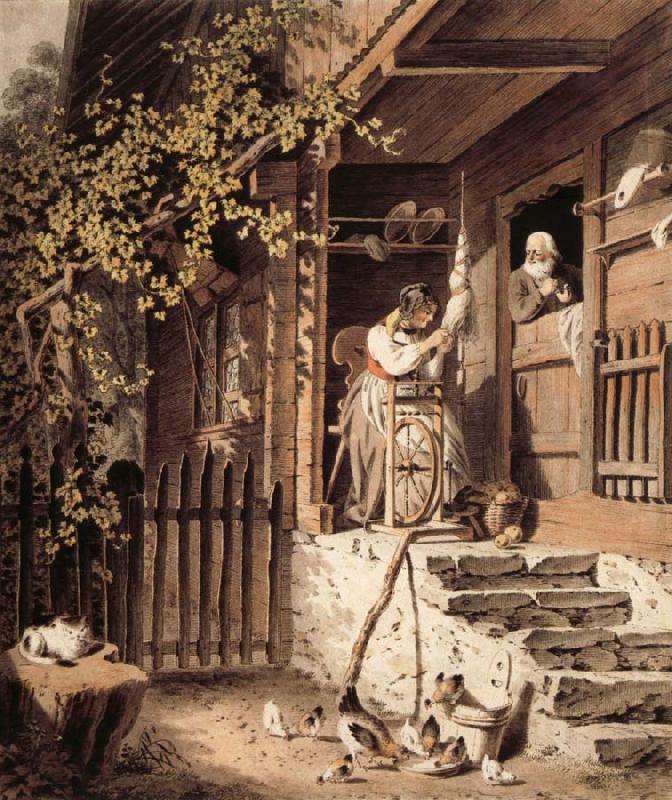 Franz Niklaus Konig Philemon and building sharp oil painting picture